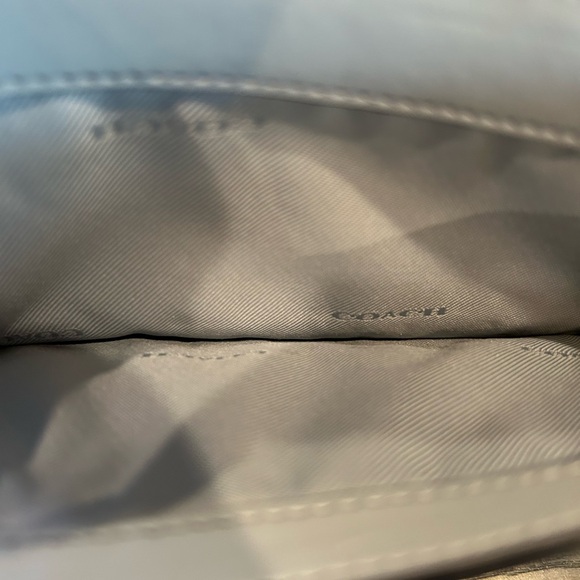 Coach Swagger 20 with Tea Rose Tooling Sky Blue Leather Shoulder Crossbody Bag - Picture 15 of 16